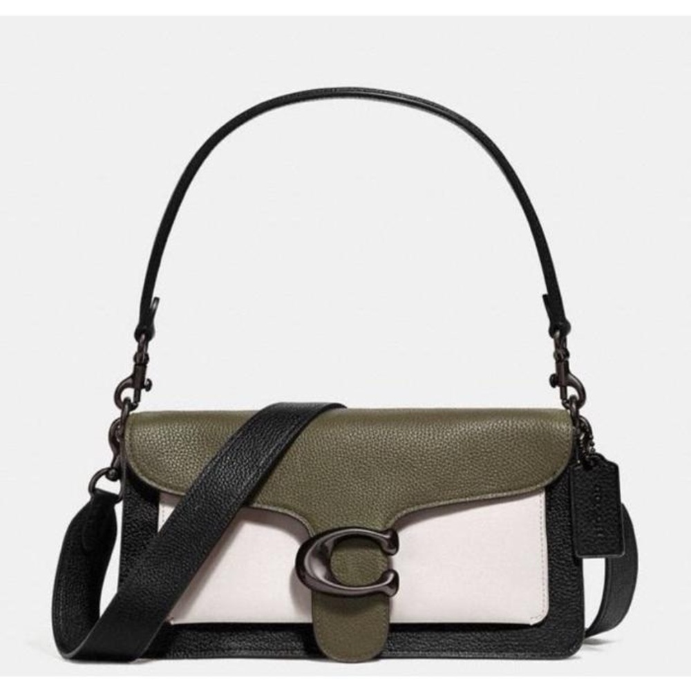 Preloved Coach Tabby 26 Olive and Cream Shoulder Bag
